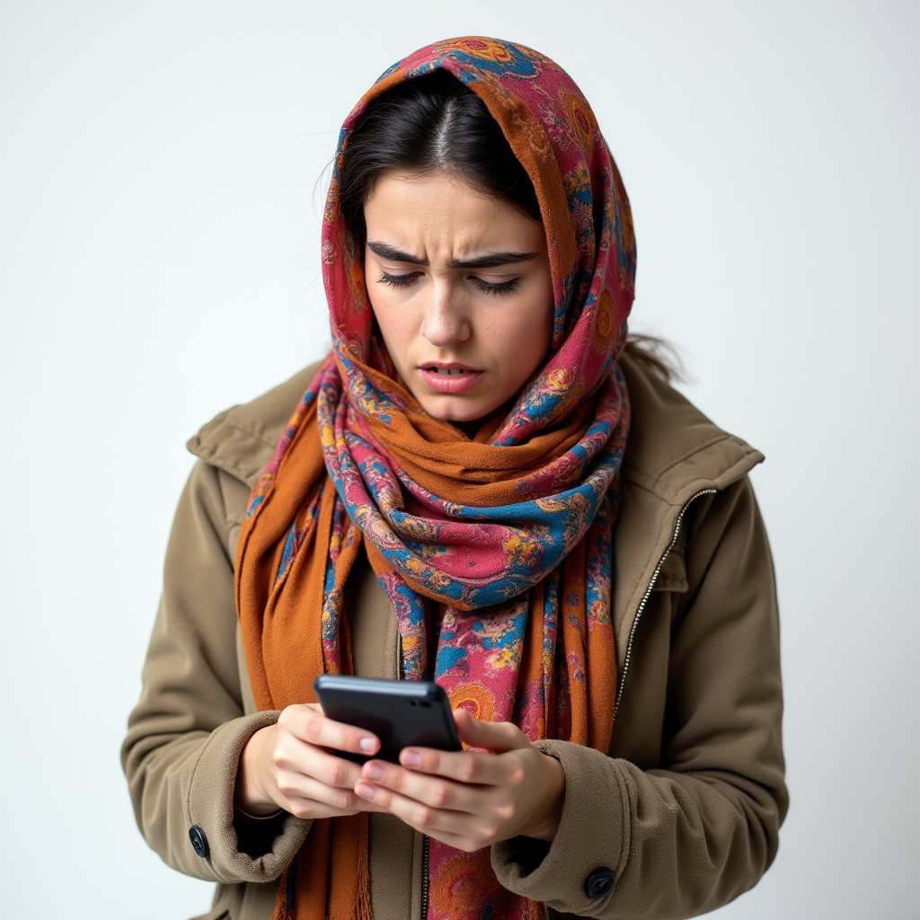 دختر نوجاون ایرانی که سلامت روانش بخاطر فضای مجازی تحت تاثیر قرار گرفته است