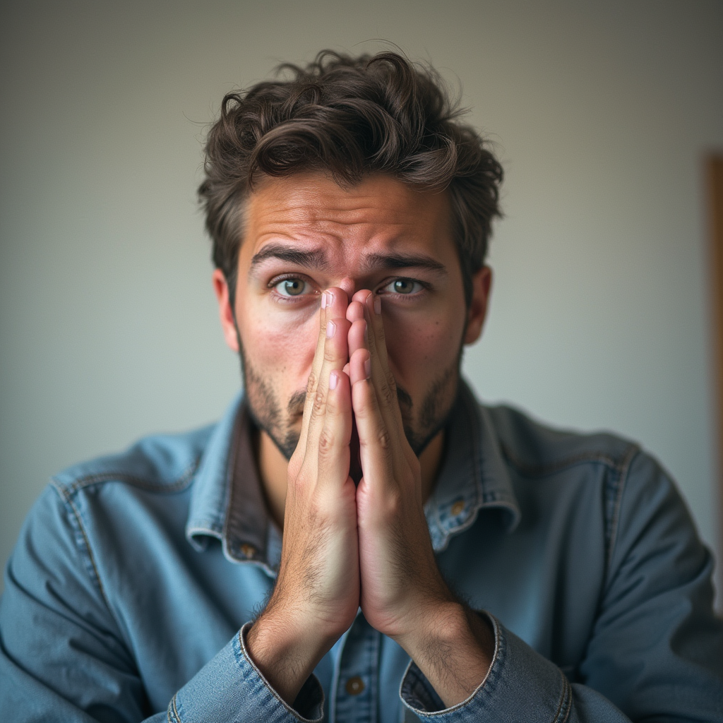 تصویری از فردی که در حال مدیریت یک بحران شخصی مانند از دست دادن شغل یا جدایی است